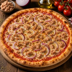 Pizza Al Tonno mit Thunfisch, Zwiebel