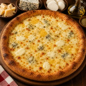 Pizza Quattro Formaggio mit 4 Käsesorten